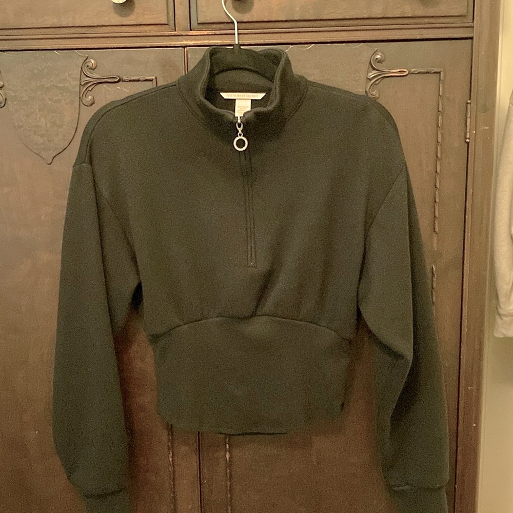 Victorias Secret Corset half zip mock neck pullover